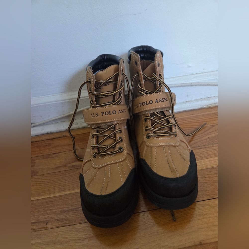 U.S. Polo Assn. Men's Tan and Black Boots